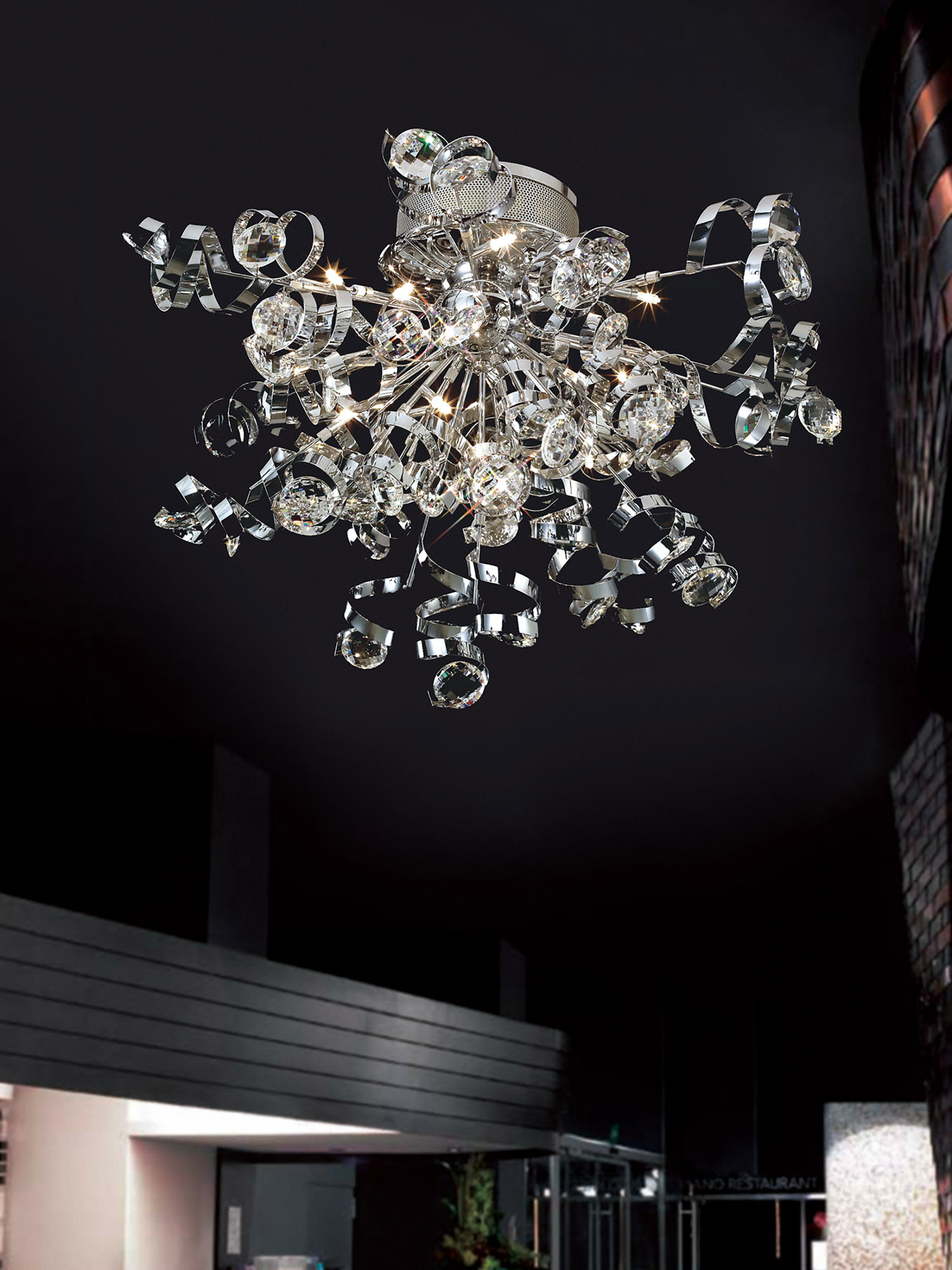 Kurlz Crystal Ceiling Lights Diyas Flush Crystal Fittings Kurlz Crystal Ceiling Lights Diyas Flush Crystal Fittings